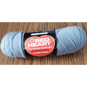 Red Heart 4 Ply Knit and Crochet Acrylic Yarn Skein 3.5 oz Grey 404